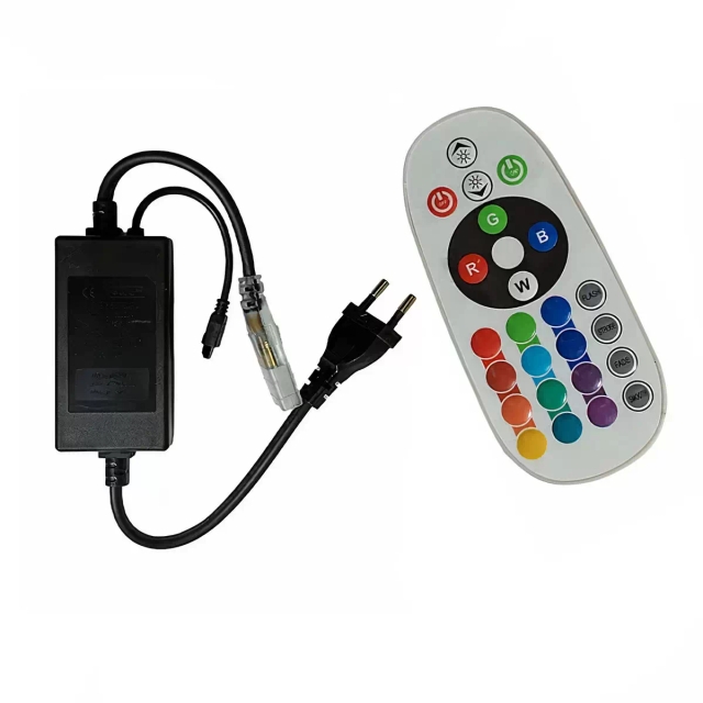 ریموت کنترل ریسه هفت رنگ RGB - بدنه پلاستیکی