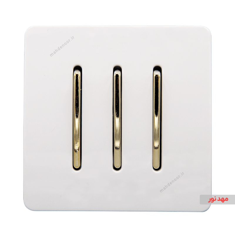 کلید سه پل آسیا مدل کریستال - سفید طلا